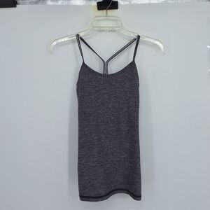 lululemon athletica Sz 2 Power Y Charcoal Tank Top